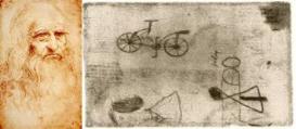 Esquisse de vélo faite par Léonard de Vinci